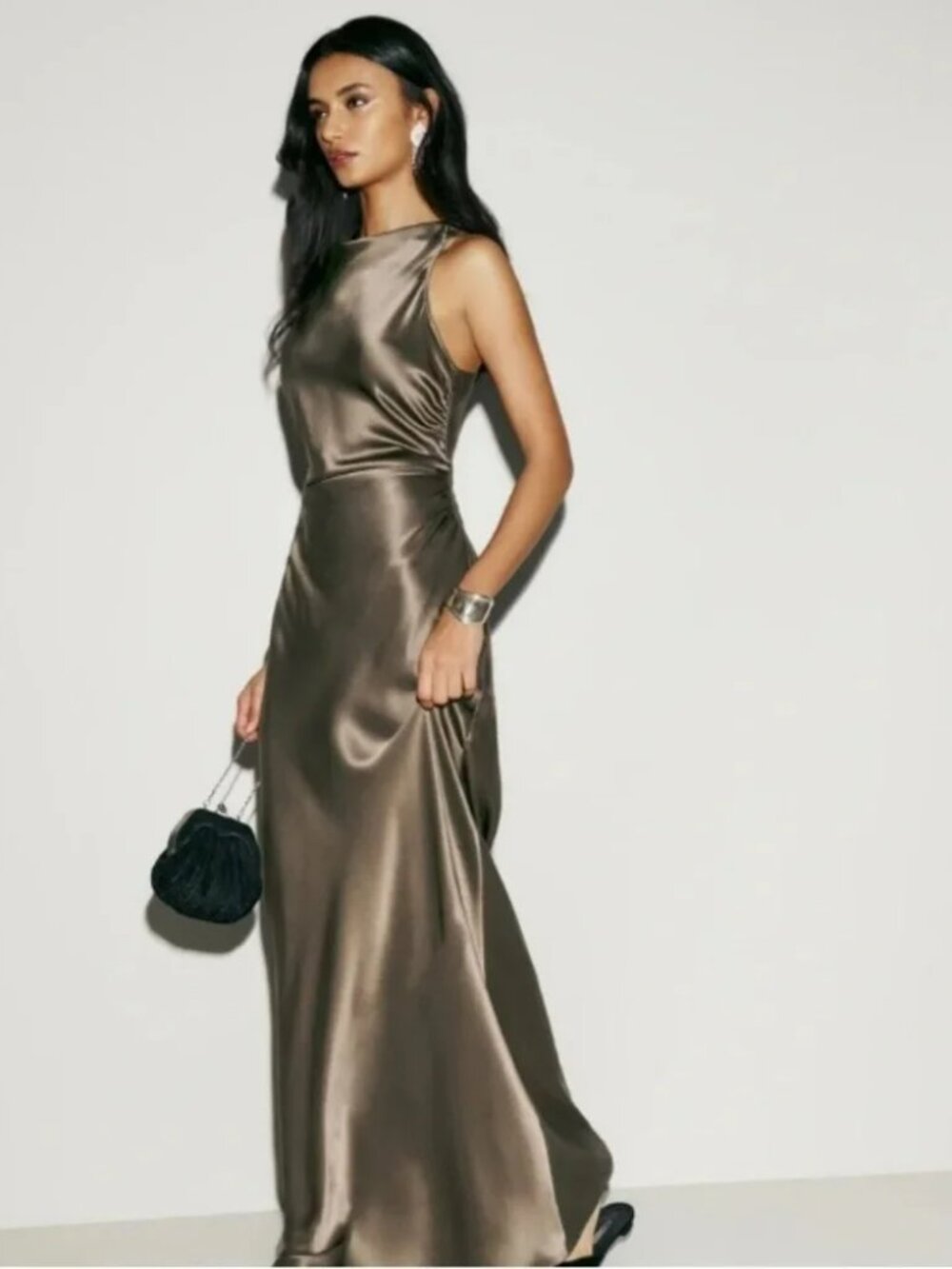 Reformation Anaiis Morel Silk Dress - Picture 2 of 10